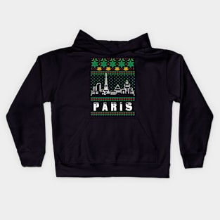 Paris France Ugly Christmas Kids Hoodie